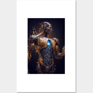 Sentient AI Cyborg Posters and Art